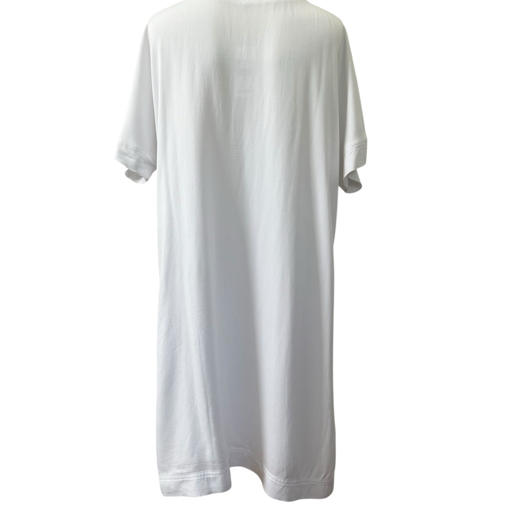 Splendid White V Neck Shift Dress Pockets Beach Cover Up Summer XS NWT - Picture 3 of 12